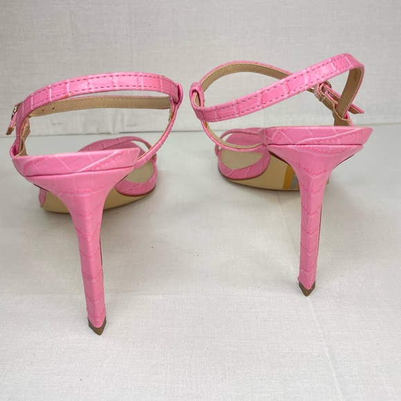 Sam Edelman Doran Strappy Sandal Women Pink Confetti Stiletto Heel 9.5 M (g 118) - Picture 8 of 9